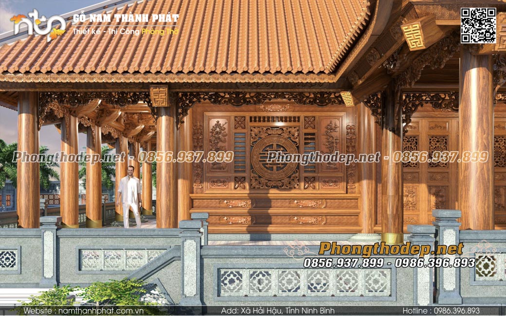 Hệ cột gỗ khủng đường kính lên tới 55cm